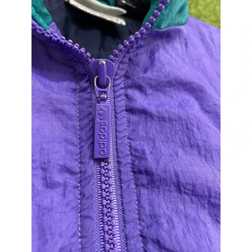 Adidas Track Jacket Mens Medium Ski Snowboard Windbreaker Tri Colorblock y2k